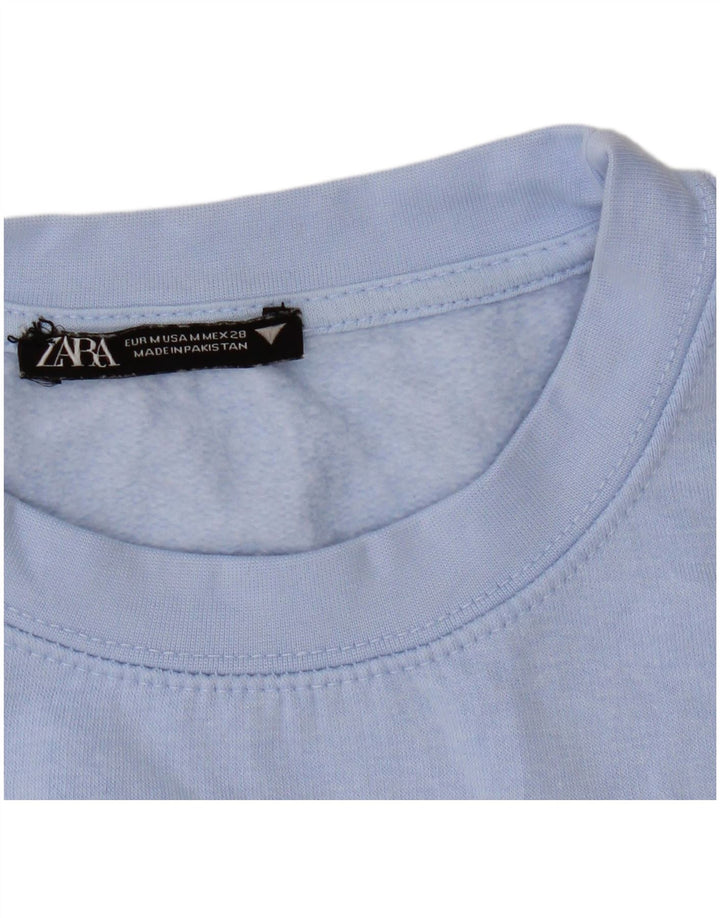Zara Γυναικεία Φούτερ Jumper UK 14 Medium Blue