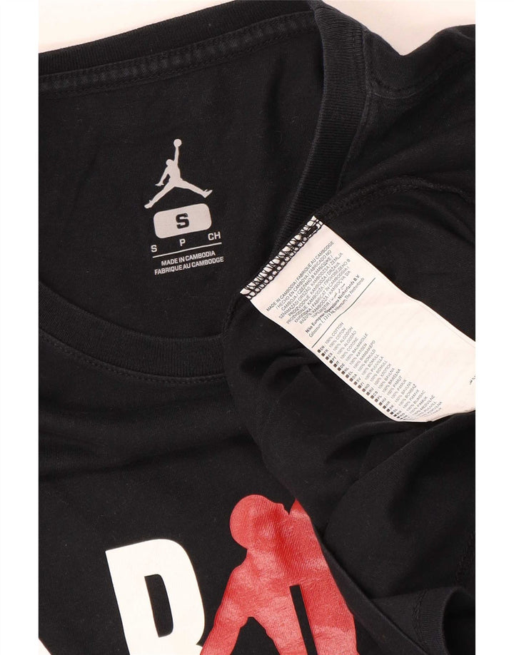 Jordan Ανδρικό γραφικό T-Shirt Top Μικρό μαύρο βαμβακερό