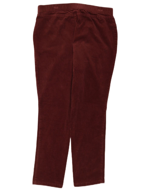 Marks & Spencer Γυναικείο κοτλέ παντελόνι UK 14 Large W34 L26 Burgundy