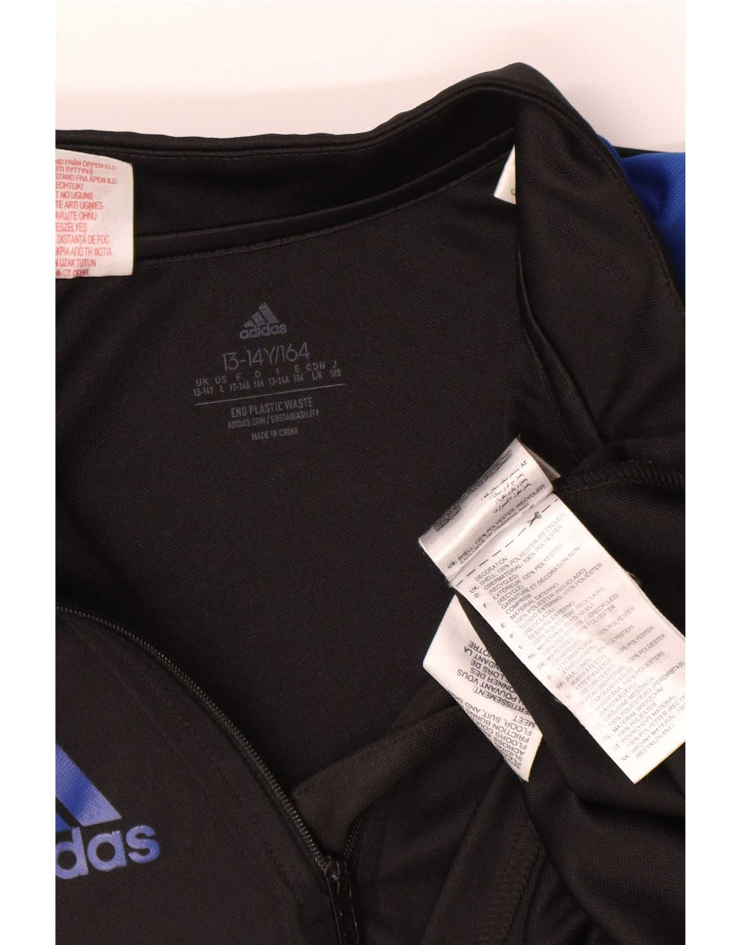 Adidas Boys Aeroready Πουλόβερ φόρμα Top 13-14 Years Black Colourblock