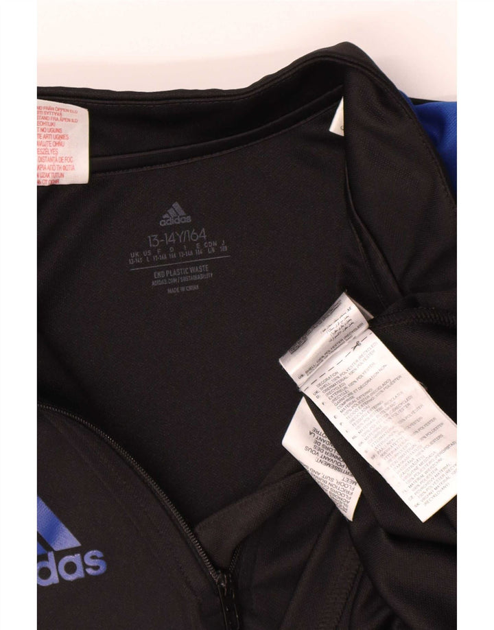 Adidas Boys Aeroready Πουλόβερ φόρμα Top 13-14 Years Black Colourblock