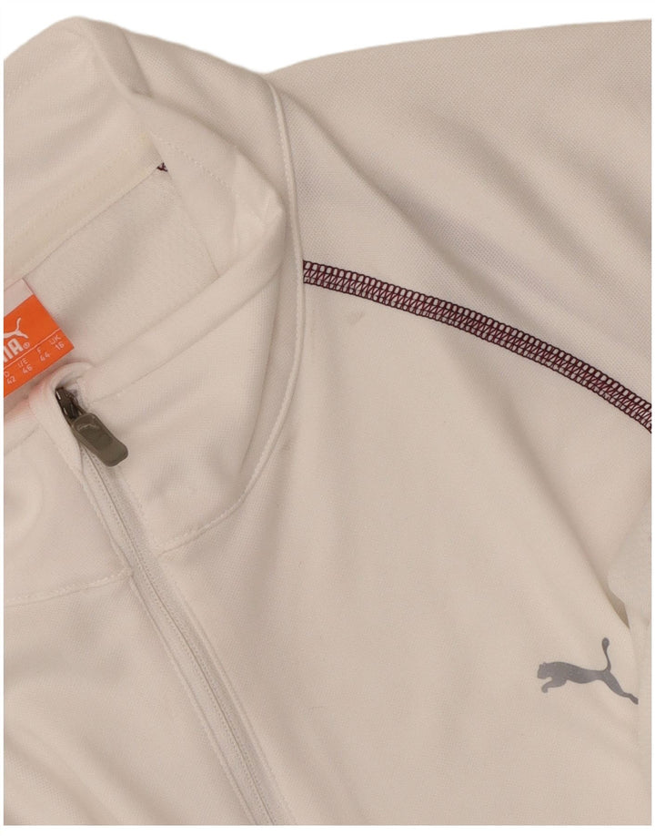 Puma γυναικεία φόρμα πουλόβερ με φερμουάρ Top UK 16 Large White Polyester