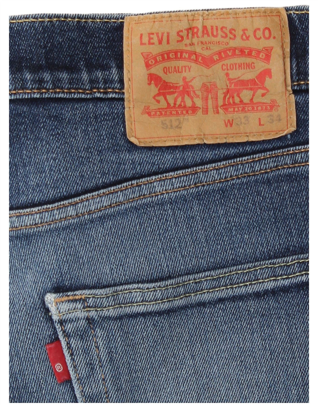 Levi's Mens 512 Slim Tapered Jeans W33 L31 Blue