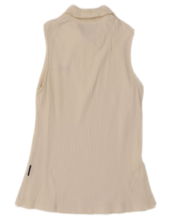 Ellesse Γυναικείο αμάνικο μπλουζάκι πόλο UK 16 Large White Polyamide