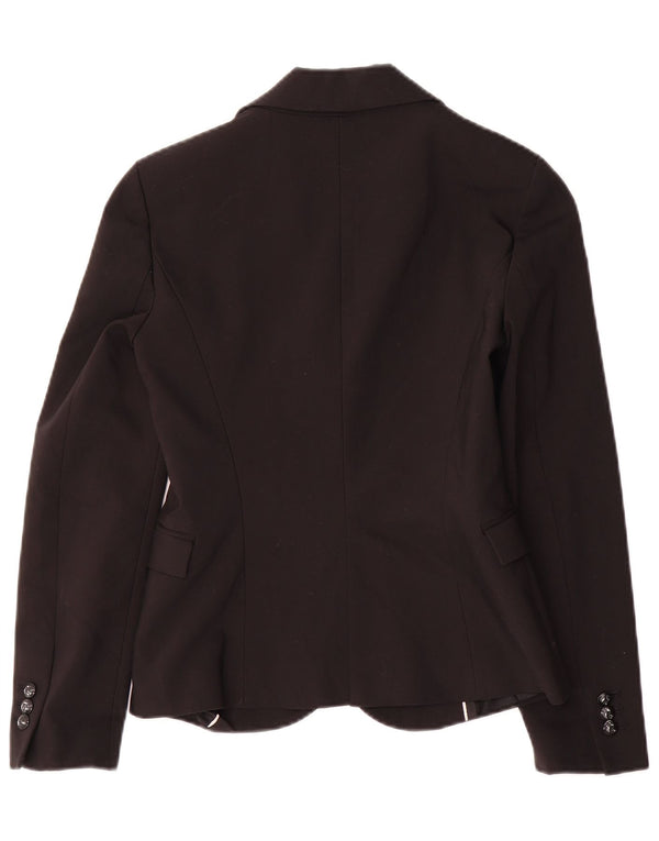 Zara Γυναικείο Μπουφάν 1 Κουμπί Blazer UK 10 Small Black Polyester