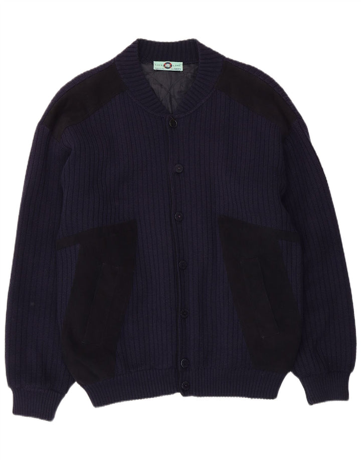 Ανδρικό πουλόβερ Ζακέτα Life Line Large Navy Blue