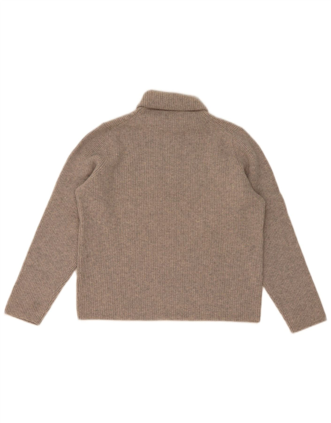 Massimo Dutti Γυναικείο πουλόβερ με ρολό λαιμόκοψη UK 12 μεσαίο γκρι μαλλί