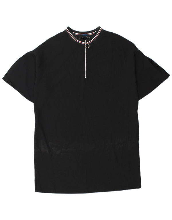 Zara Γυναικείο φόρεμα με φερμουάρ Shift UK 14 Medium μαύρο πολυεστέρα