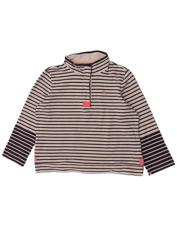 Joules Γυναικεία φούτερ με λαιμόκοψη Jumper UK 20 2XL Λευκό βαμβακερό ριγέ