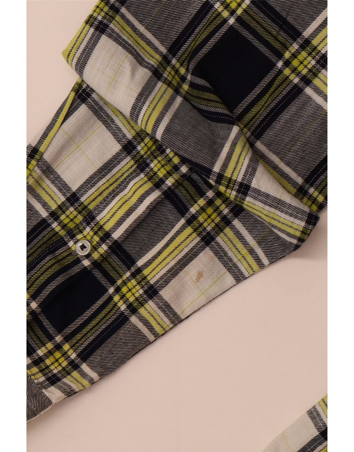 Ανδρικό καρό πουκάμισο Benetton μεγάλο μπλε ναυτικό βαμβακερό καρό