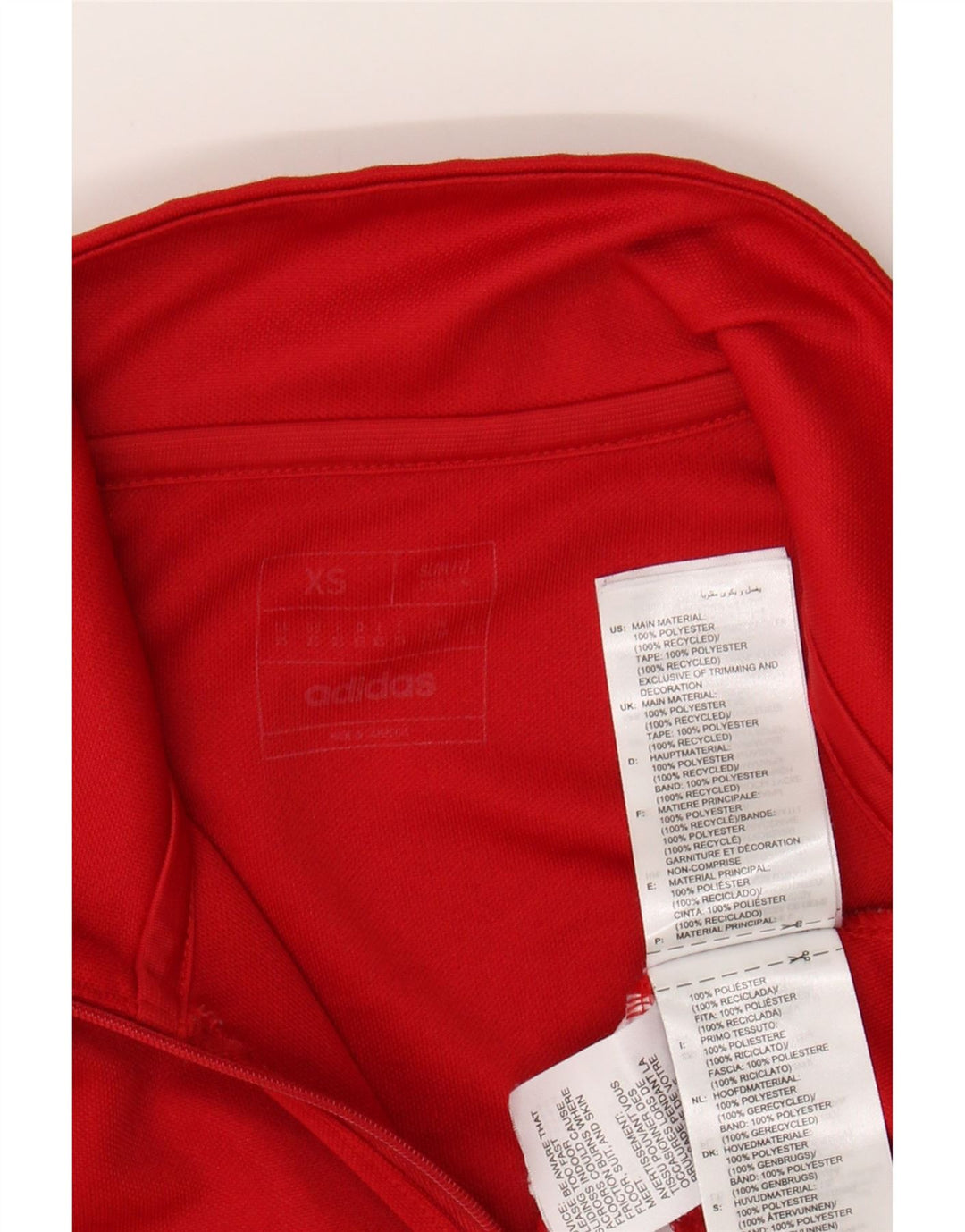 ADIDAS Mens Aeroready Zip Neck Pullover Tracksuit Top XS Red Polyester
