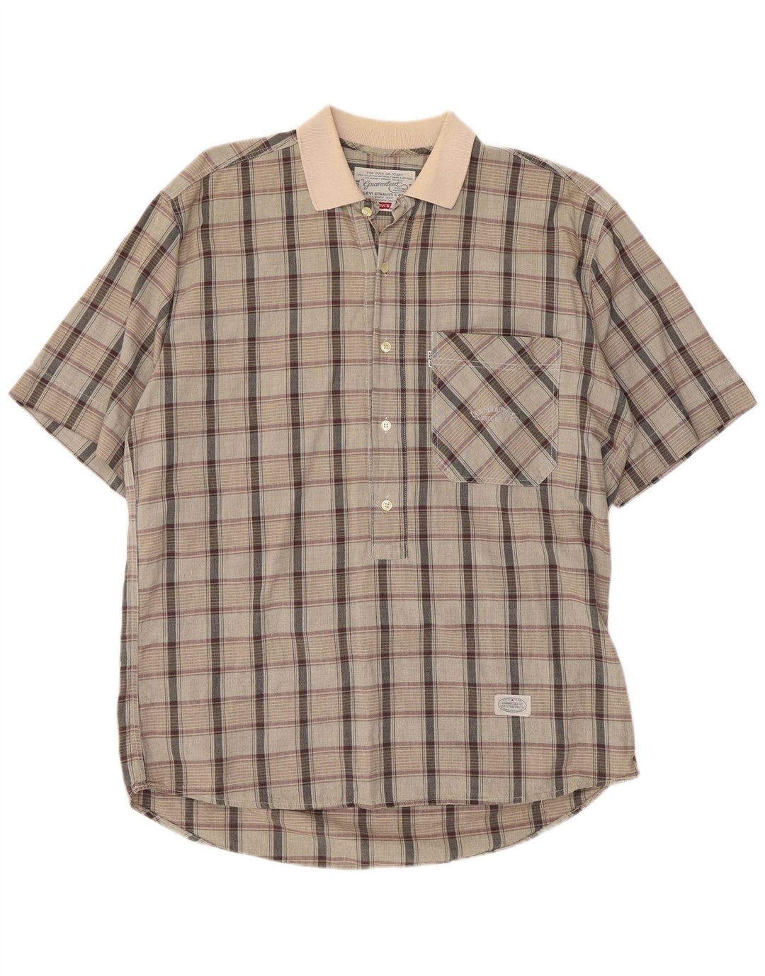 Ανδρικό κοντομάνικο πουλόβερ Levi's πουκάμισο μεγάλο πολύχρωμο καρό