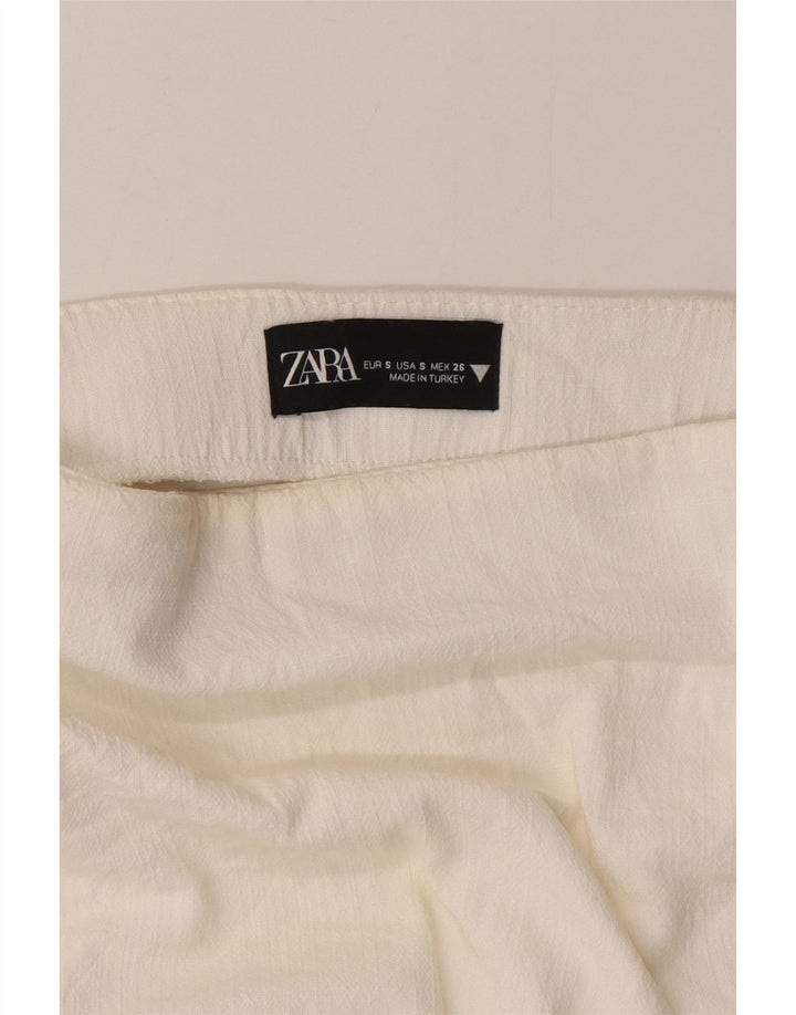 Zara Γυναικεία Μίνι Φούστα Wrap Small W26 Λευκή