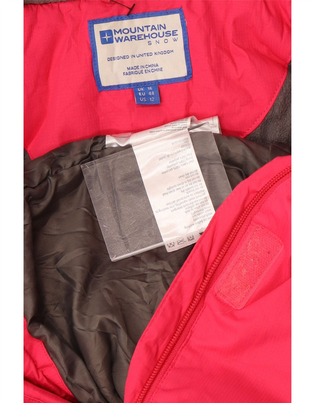 Mountain Warehouse Γυναικείο Αντιανεμικό Μπουφάν UK 16 Large Pink με κουκούλα