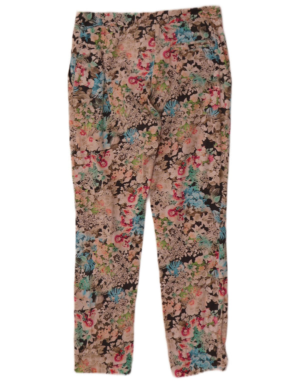 Topshop Γυναικείο Cropped Παντελόνι UK 8 Small W26 L26 Πολύχρωμο Floral