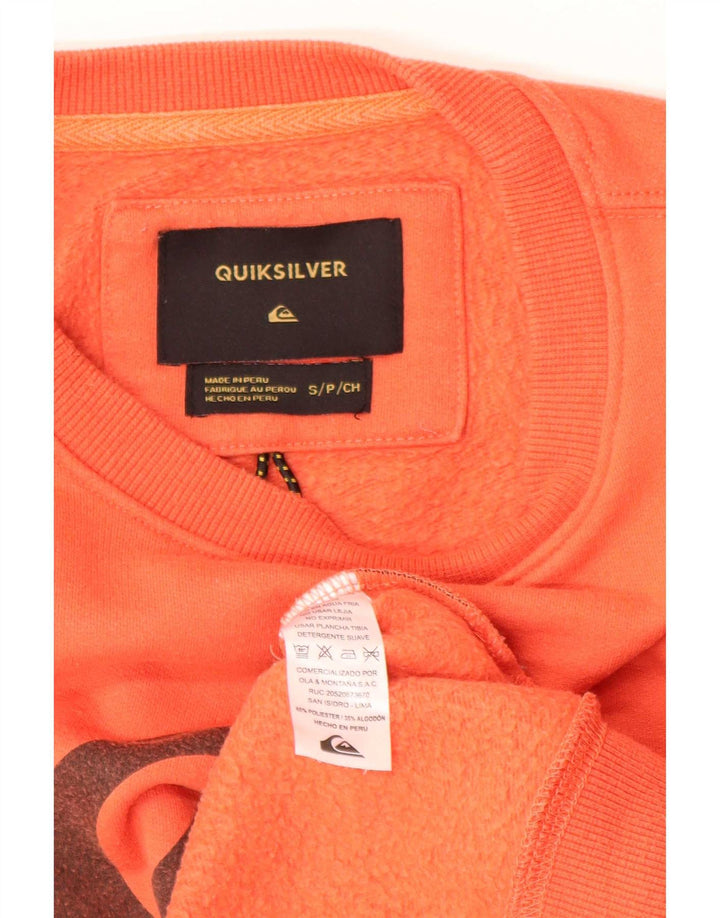 Ανδρικό γραφικό φούτερ Quiksilver Jumper Μικρός πορτοκαλί πολυεστέρας