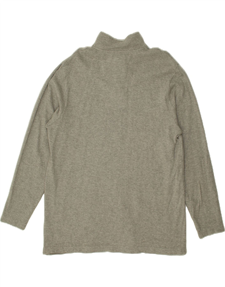 CHAPS Mens Zip Neck Top Long Sleeve Large Grey Cotton Vintage Chaps and Second-Hand Chaps from Messina Hembry 