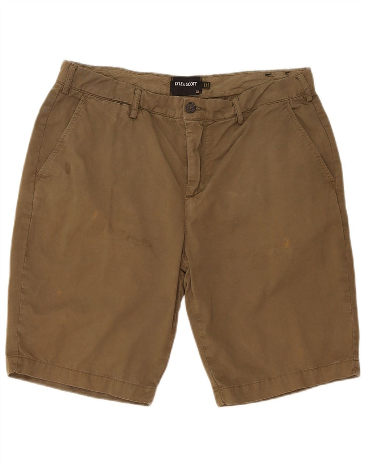 Lyle & Scott Ανδρικό σορτς Chino W36 Μεγάλο βαμβακερό χακί