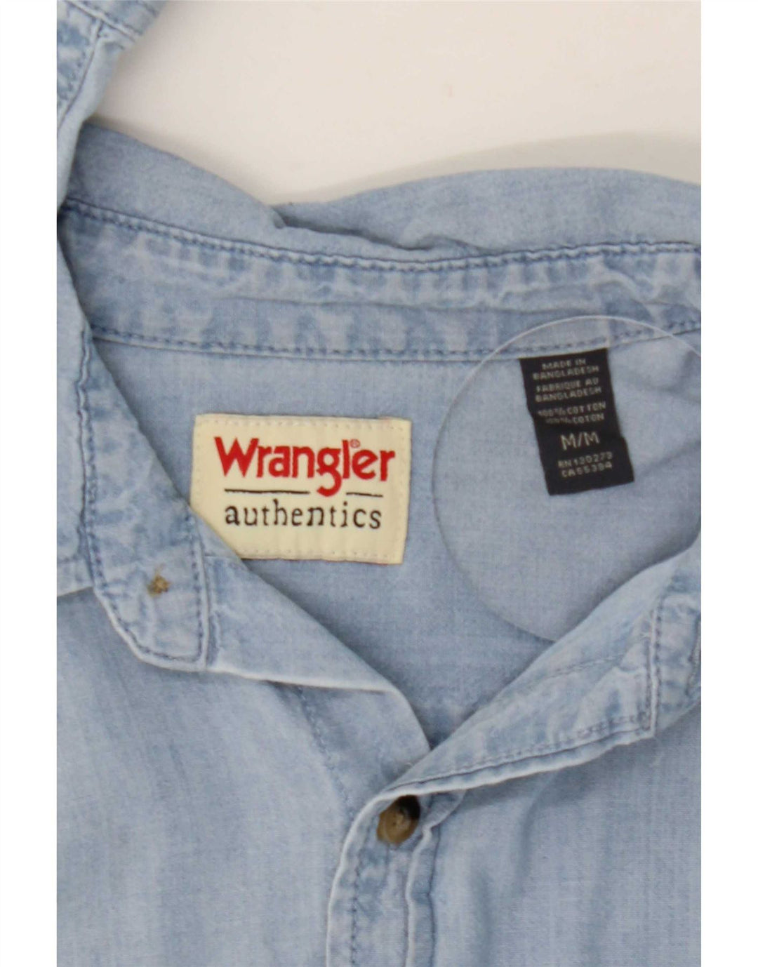 Ανδρικό τζιν πουκάμισο Wrangler, μεσαίο μπλε βαμβακερό