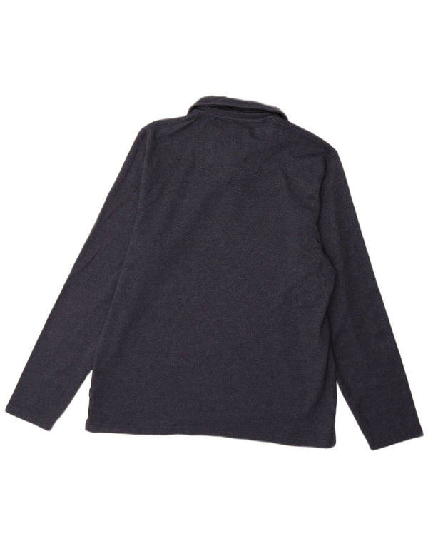 Fat Face Mens Long Sleeve Polo Shirt XL Navy Blue Cotton