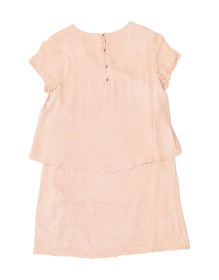 MASSIMO DUTTI Girls Peplum Dress 9-10 Years Pink Viscose | Vintage Massimo Dutti | Thrift | Second-Hand Massimo Dutti | Used Clothing | Messina Hembry 