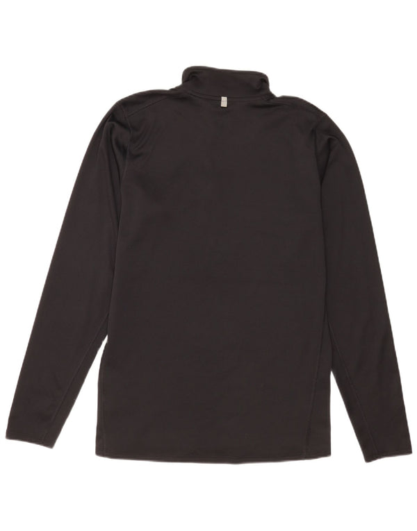 Nike Mens Running Zip Neck Top Long Sleeve Medium Black Polyester