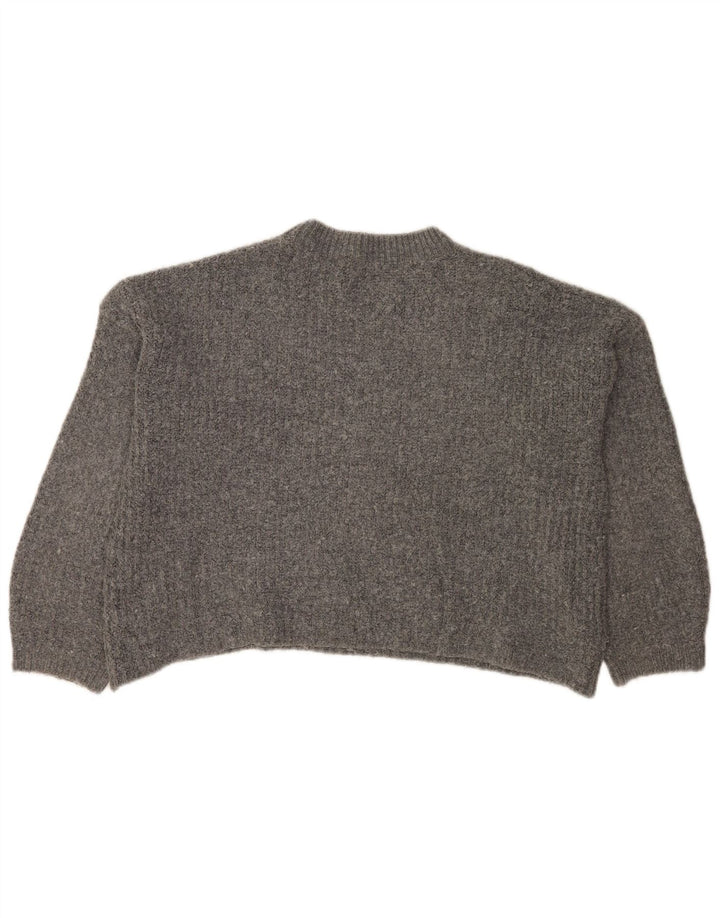 Marks & Spencer Γυναικείο πουλόβερ μεγάλου μεγέθους Crew Neck Jumper UK 16 Large Grey