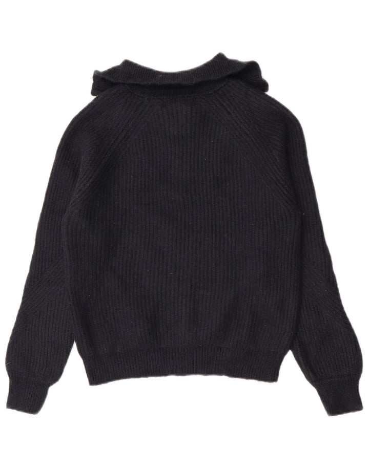Marks & Spencer Γυναικείο πουλόβερ με φερμουάρ UK 10 Small Navy Blue
