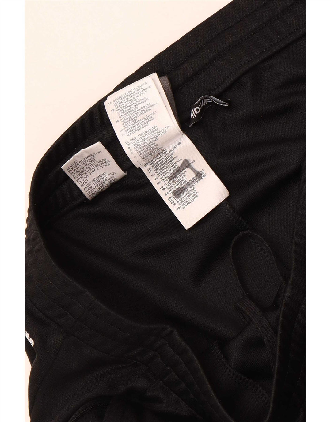 Ανδρική αθλητική φόρμα Adidas Climalite, μεσαίο μαύρο πολυεστέρα