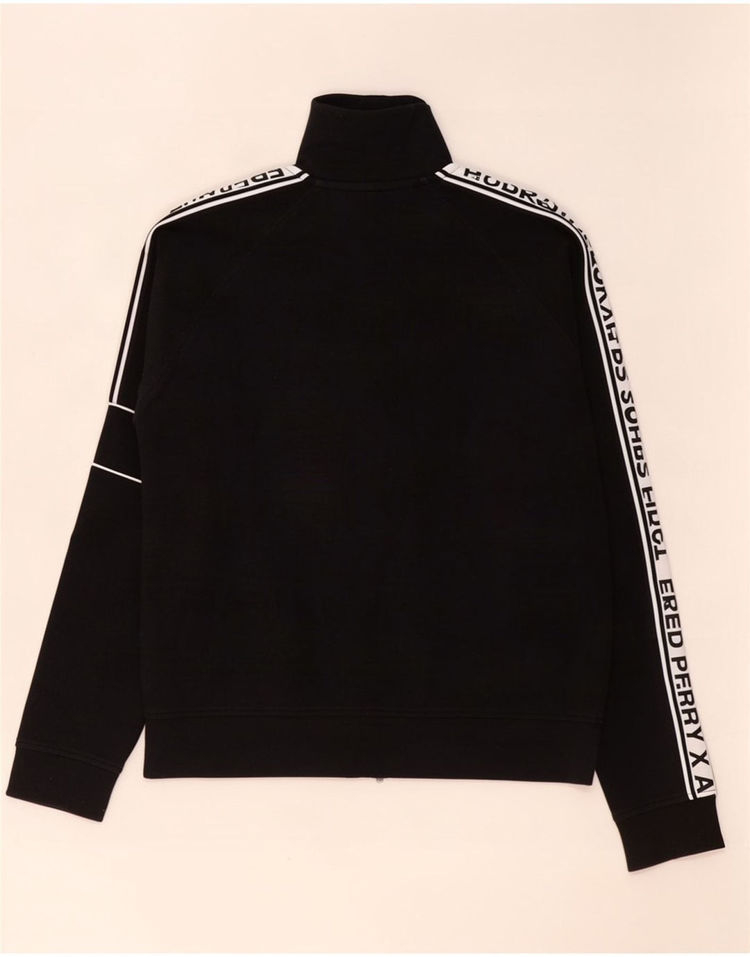 Fred Perry Ανδρική φόρμα γυμναστικής με γραφικό φόρεμα Top Jacket Small Black Colourblock Βαμβακερό