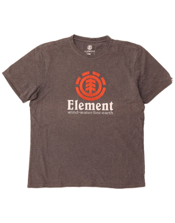 ELEMENT Ανδρικό T-Shirt Regular Fit Top μεγάλο γκρι βαμβακερό