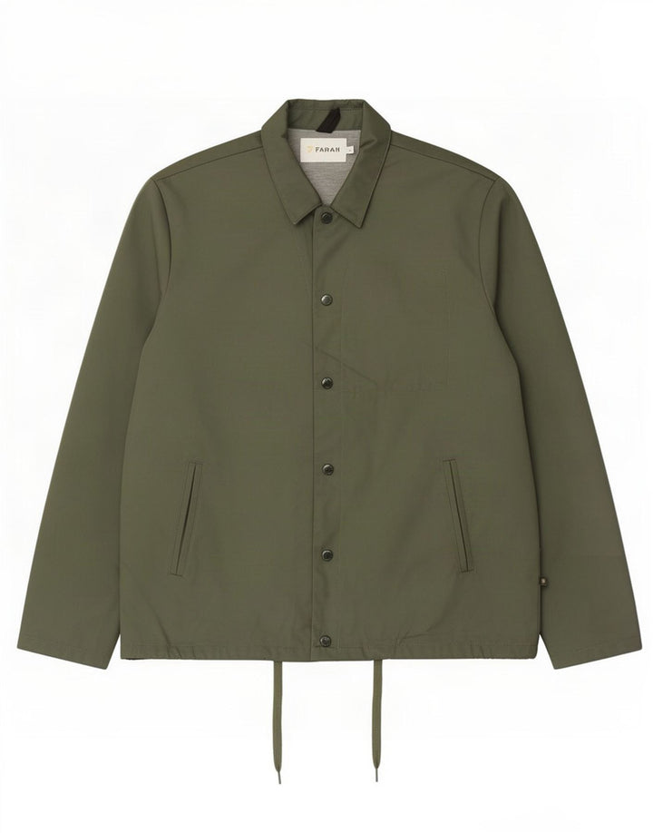 Farah Mens Bomber Jacket UK 42 XL Khaki Polyester