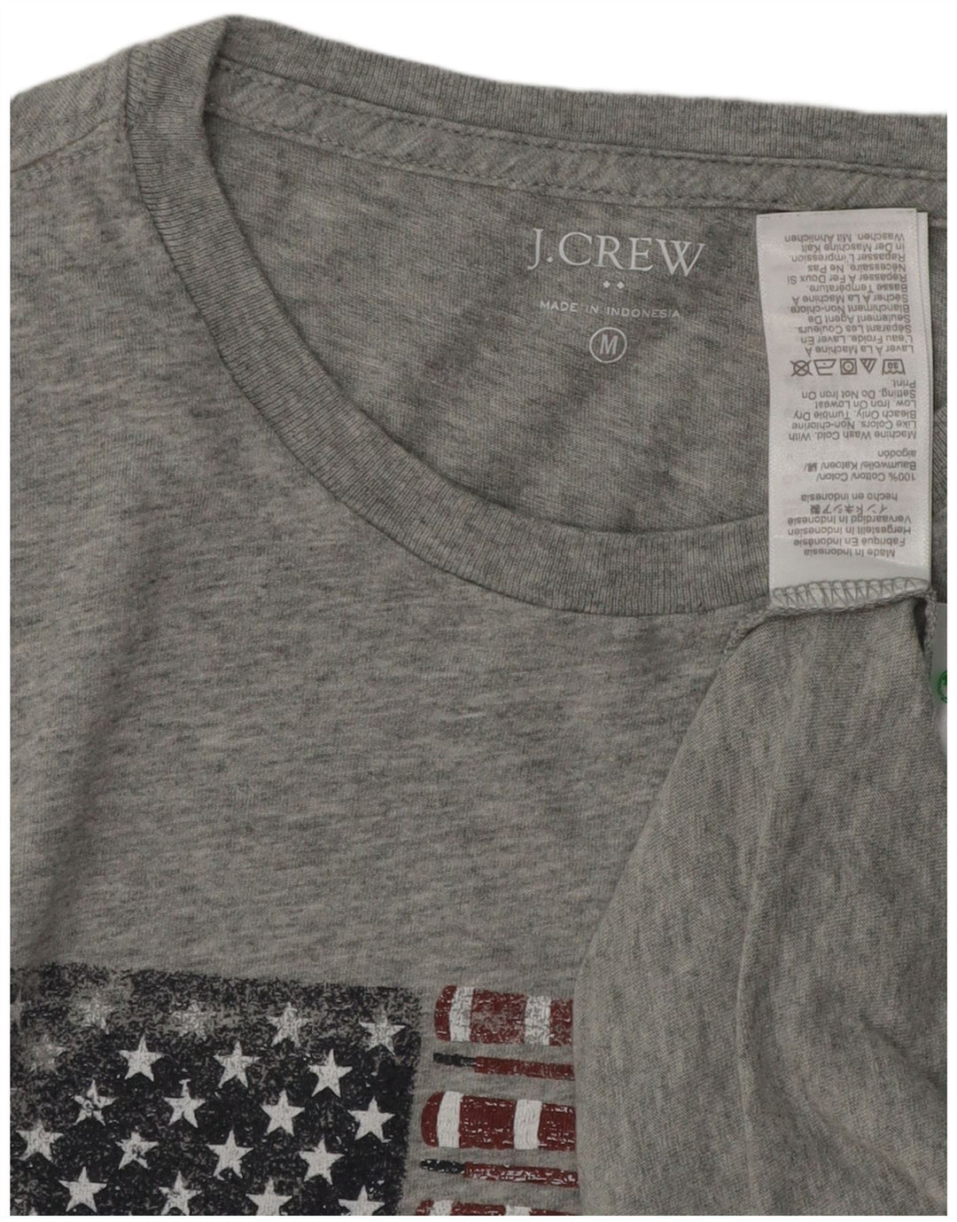 J. CREW Ανδρικό γραφικό T-Shirt Top Medium Grey Cotton