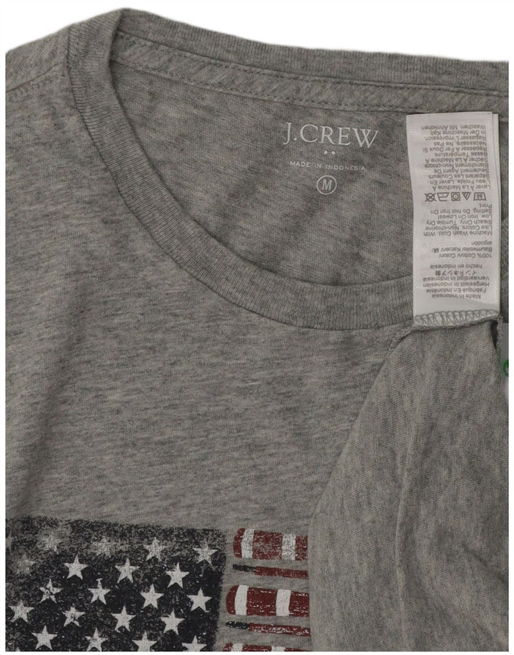 J. CREW Ανδρικό γραφικό T-Shirt Top Medium Grey Cotton