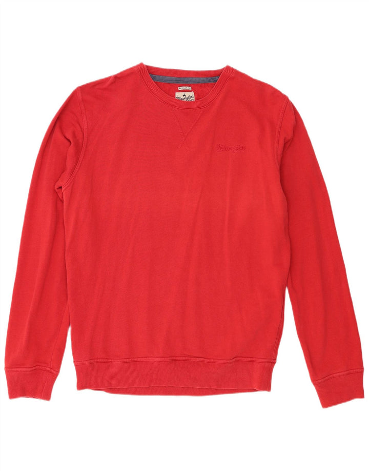 Ανδρικό φούτερ Wrangler Regular Fit Jumper Μεσαίο κόκκινο βαμβακερό