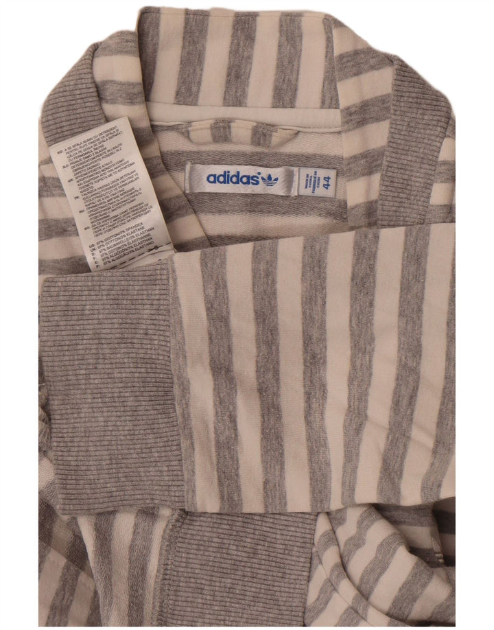 Γυναικεία αθλητική φόρμα γραφικών Adidas Top Jacket IT 44 Μεσαίο γκρι ριγέ βαμβακερό