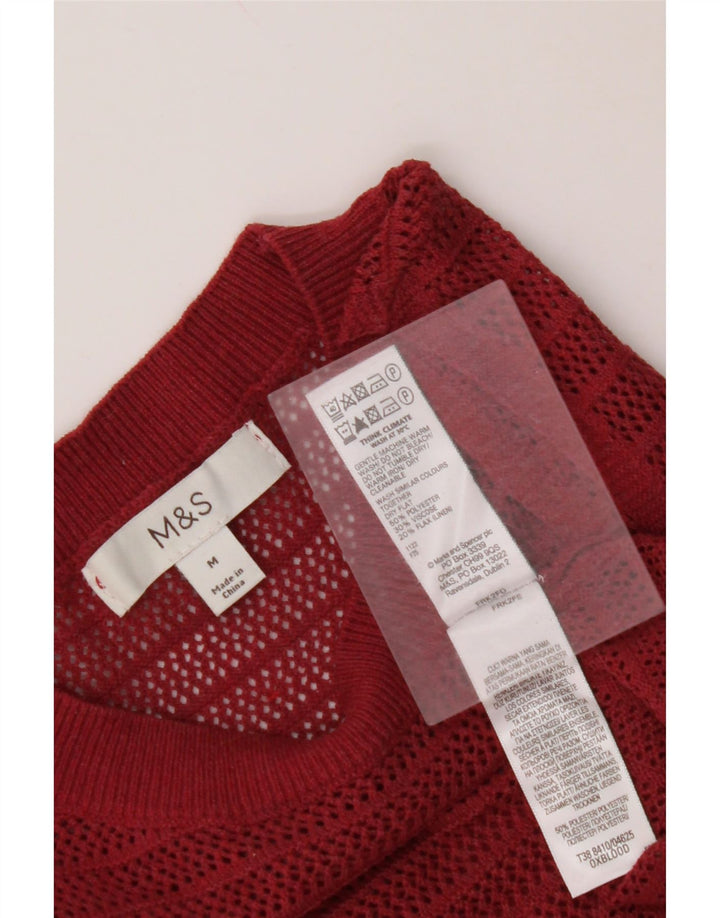 MARKS & SPENCER Γυναικείο γιλέκο Crop Tank Top UK 14 Medium Burgundy Polyester