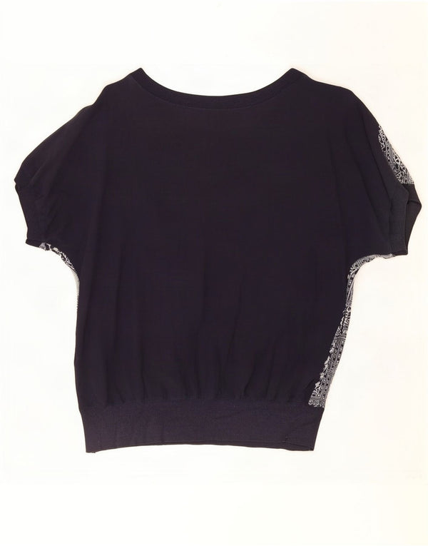 Γυναικεία υπερμεγέθη μπλούζα Diana Bentall Top 16 UK Large Navy Blue Patchwork