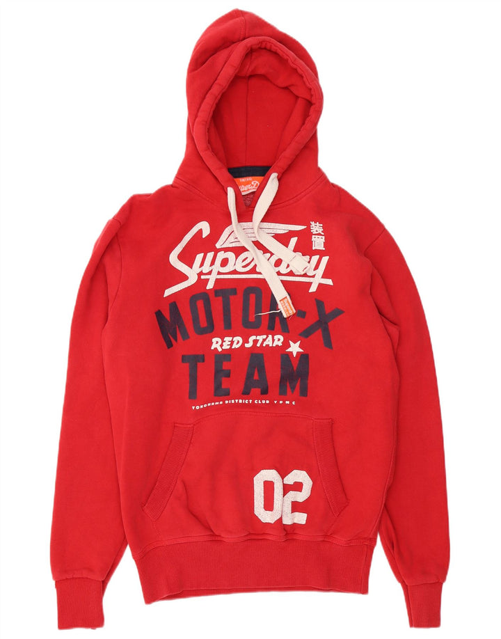 Ανδρικό γραφικό κουκούλα Superdry, μεσαίο κόκκινο βαμβακερό
