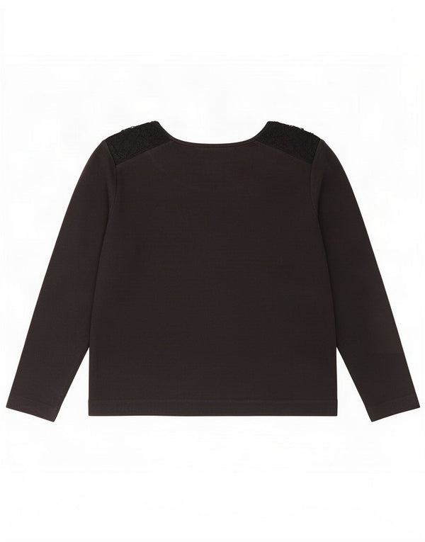 Massimo Dutti Γυναικείο μακρυμάνικο μπλουζάκι UK 14 Medium Black