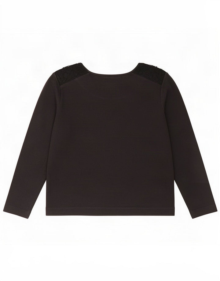 Massimo Dutti Γυναικείο μακρυμάνικο μπλουζάκι UK 14 Medium Black