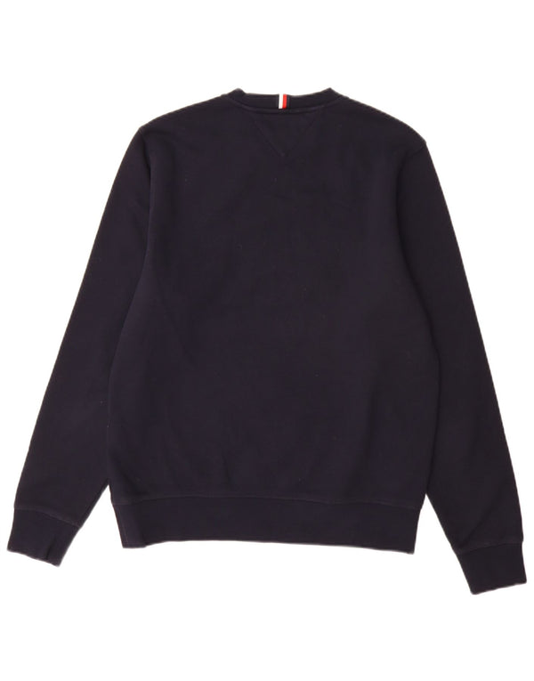 Γραφικό ανδρικό φούτερ Tommy Hilfiger Jumper Small Navy Blue Cotton