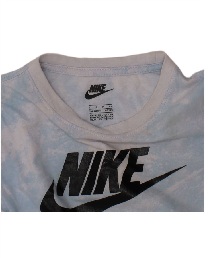 Γραφικό μπλουζάκι NIKE για αγόρια τοπ 4-5 ετών Μικρή μπλέ γραβάτα