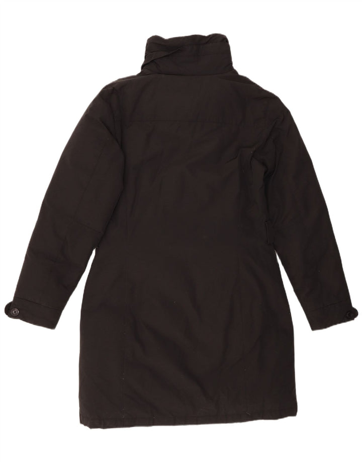 Woolrich Γυναικείο παλτό με επένδυση UK 14 μεγάλο μαύρο βαμβακερό
