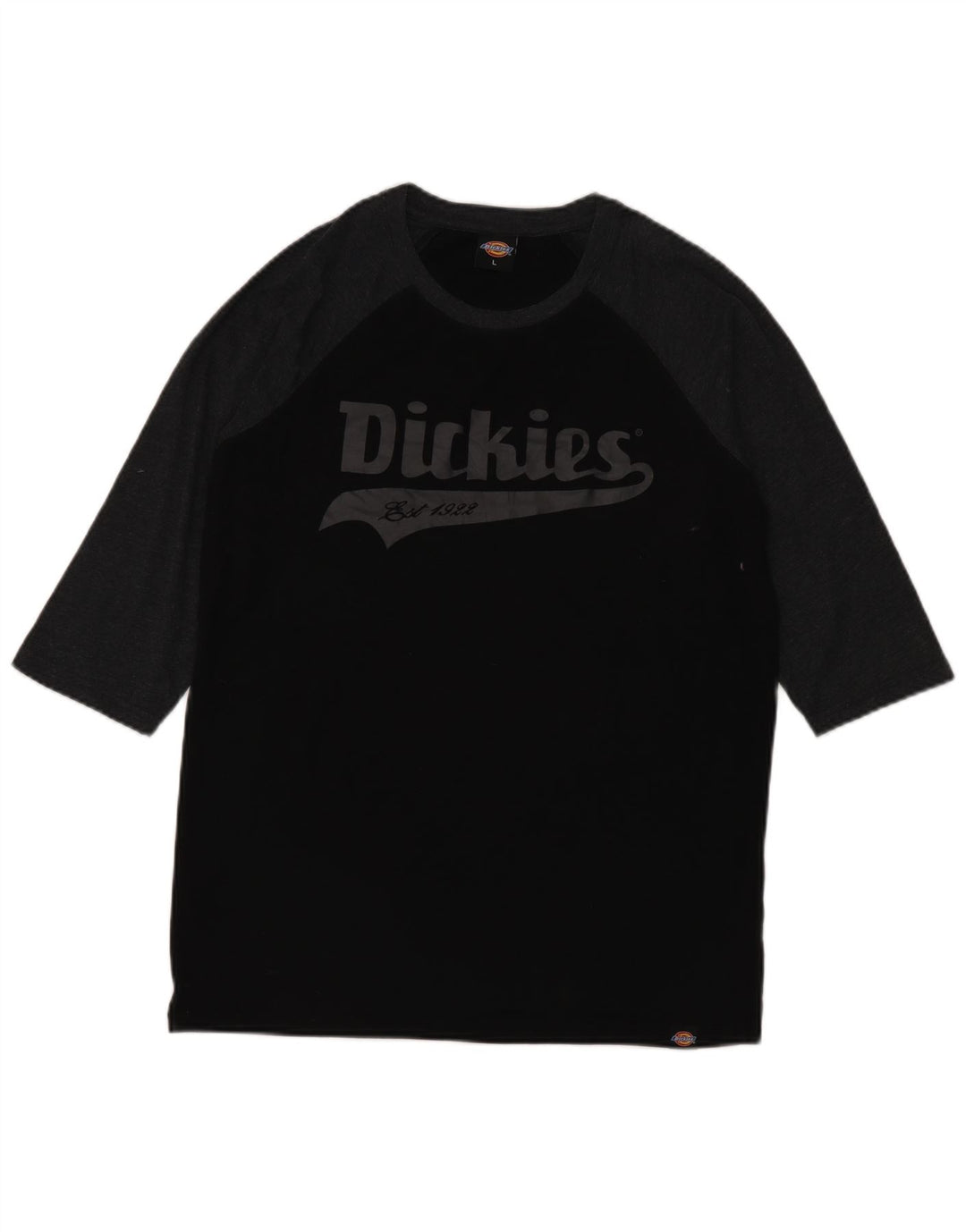 Dickies Ανδρικό γραφικό τοπ 3/4 μανίκι μεγάλο μαύρο χρώμα, βαμβακερό