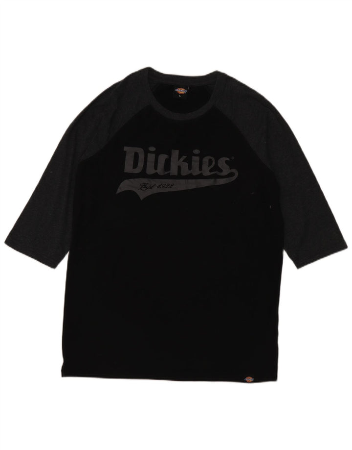 Dickies Ανδρικό γραφικό τοπ 3/4 μανίκι μεγάλο μαύρο χρώμα, βαμβακερό