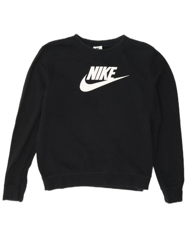 Γυναικείο γραφικό υπερμεγέθη φούτερ Nike UK 10 Μικρό μαύρο βαμβακερό