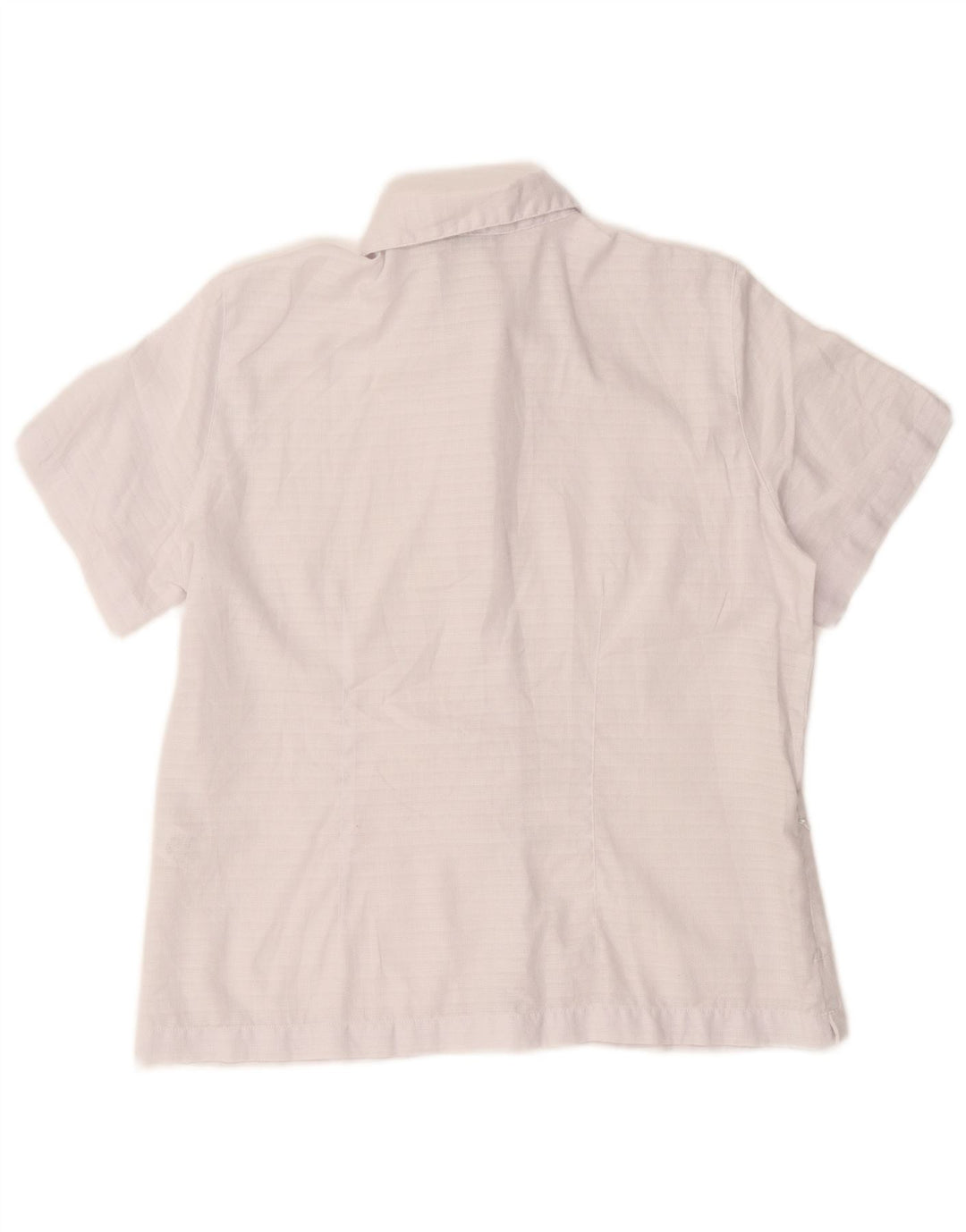 Rohan Γυναικείο κοντομάνικο πουκάμισο μπλούζα UK 14 μεσαίο λευκό πολυεστέρας