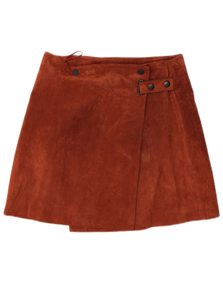 Mango Γυναικεία Suede Φούστα Μικρή W26 Καφέ