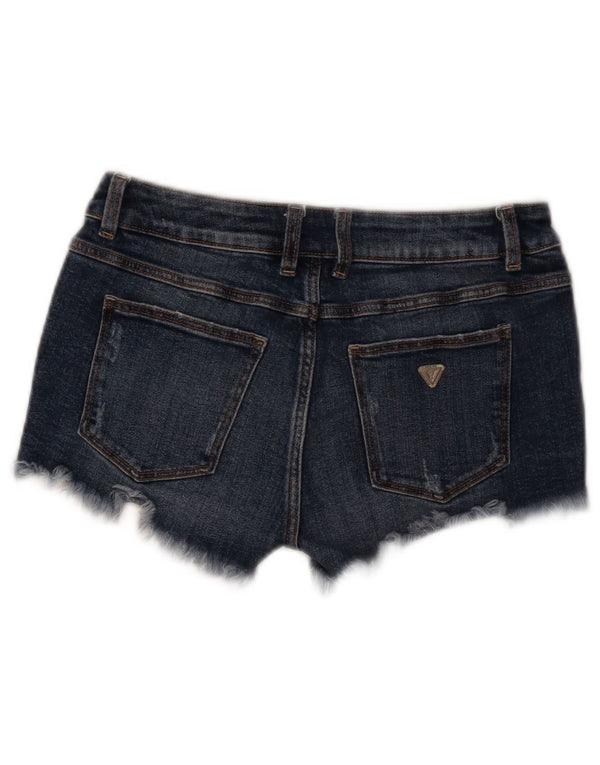 Guess Womens Denim Shorts W26 Small Navy Blue